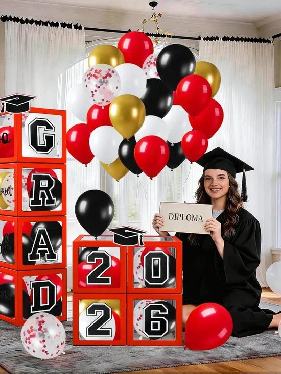 Graduation Decorations 2026 Graduation Party Decorations Set of 4 Boxes with 129 - Picture 6 of 6